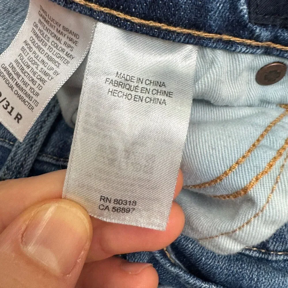 Lucky Brand Mid Rise Straight Sweet Denim Jeans Womens 12/31 Blue Cotton Casual